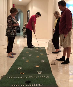 Families enjoy our putting golf game